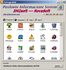 Postojeći prozor Integrator